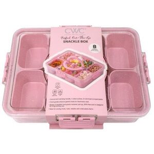 CWC Pink Sparkle On the Go Snackle Box with Compartments *BRAND NEW*
